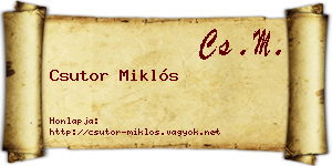 Csutor Miklós névjegykártya